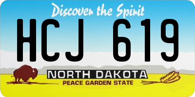 ND license plate HCJ619