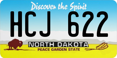 ND license plate HCJ622
