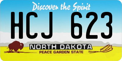ND license plate HCJ623