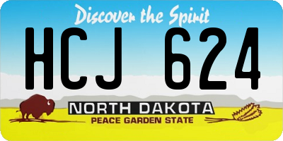 ND license plate HCJ624