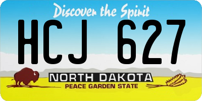 ND license plate HCJ627