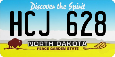 ND license plate HCJ628