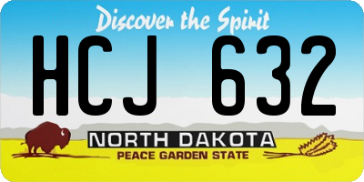 ND license plate HCJ632