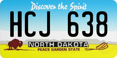 ND license plate HCJ638