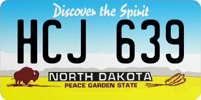 ND license plate HCJ639