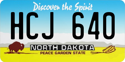 ND license plate HCJ640