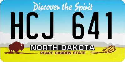 ND license plate HCJ641