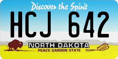 ND license plate HCJ642