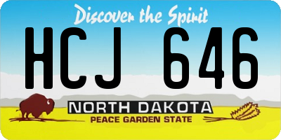 ND license plate HCJ646