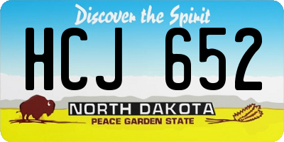 ND license plate HCJ652