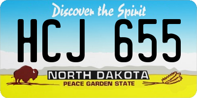 ND license plate HCJ655