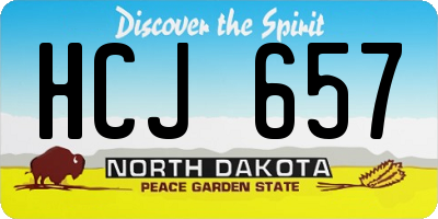 ND license plate HCJ657