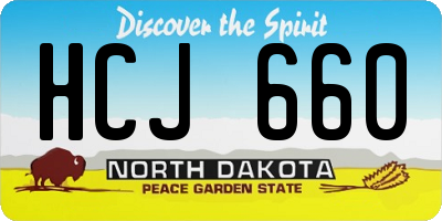 ND license plate HCJ660