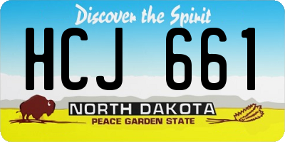 ND license plate HCJ661