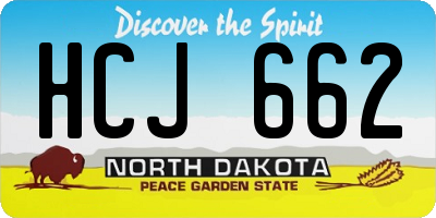 ND license plate HCJ662