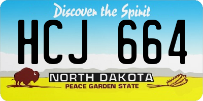 ND license plate HCJ664