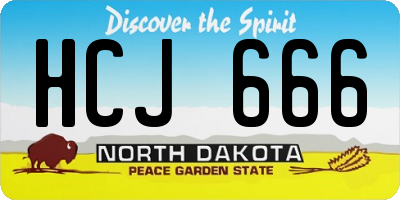 ND license plate HCJ666
