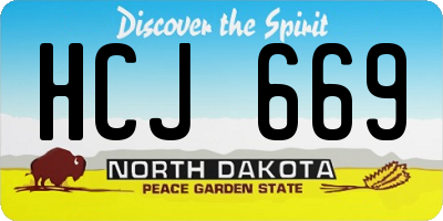 ND license plate HCJ669