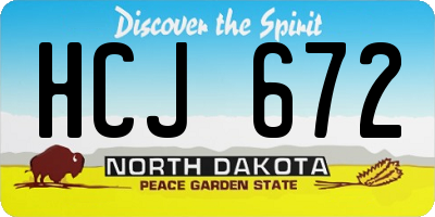 ND license plate HCJ672