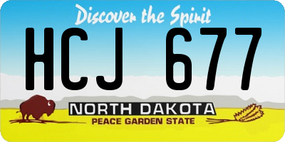 ND license plate HCJ677