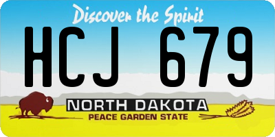 ND license plate HCJ679