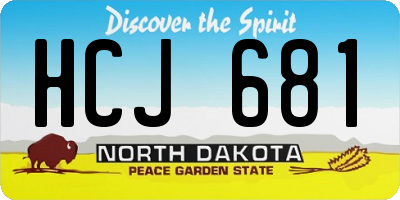 ND license plate HCJ681