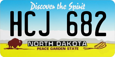 ND license plate HCJ682