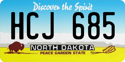 ND license plate HCJ685