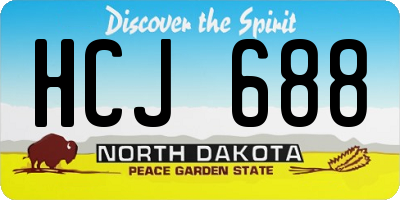 ND license plate HCJ688