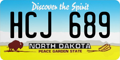 ND license plate HCJ689