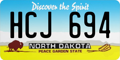 ND license plate HCJ694