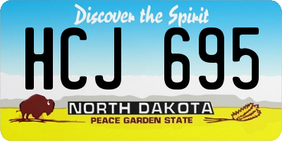 ND license plate HCJ695