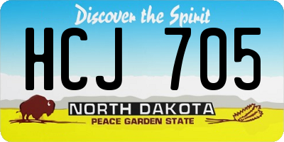 ND license plate HCJ705