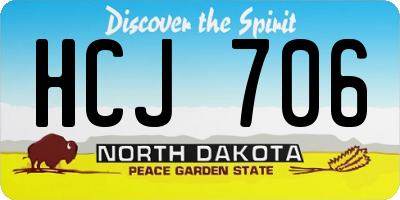 ND license plate HCJ706