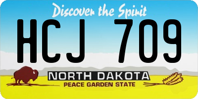 ND license plate HCJ709