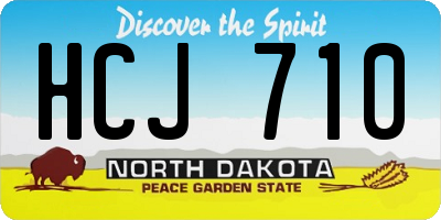 ND license plate HCJ710
