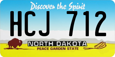 ND license plate HCJ712