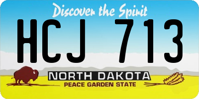 ND license plate HCJ713