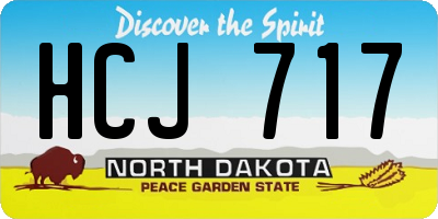 ND license plate HCJ717