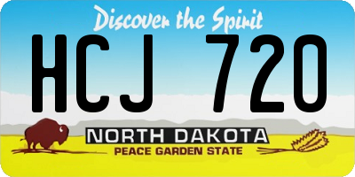 ND license plate HCJ720