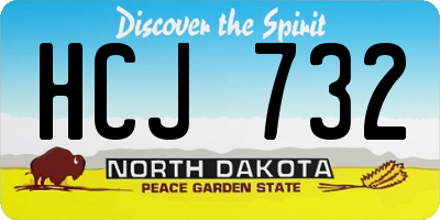 ND license plate HCJ732