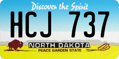 ND license plate HCJ737