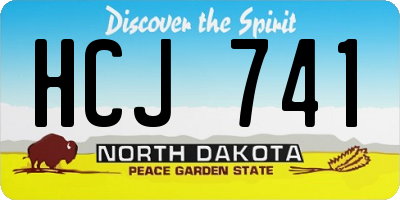 ND license plate HCJ741