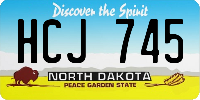 ND license plate HCJ745