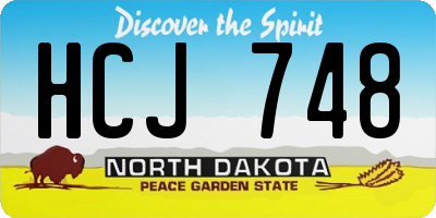 ND license plate HCJ748