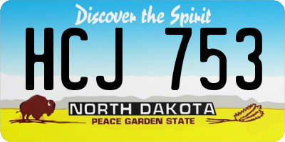 ND license plate HCJ753