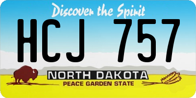 ND license plate HCJ757