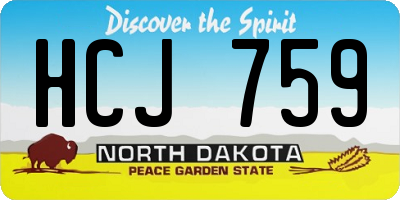 ND license plate HCJ759