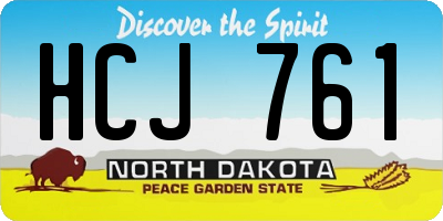 ND license plate HCJ761