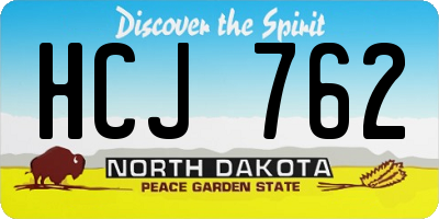 ND license plate HCJ762